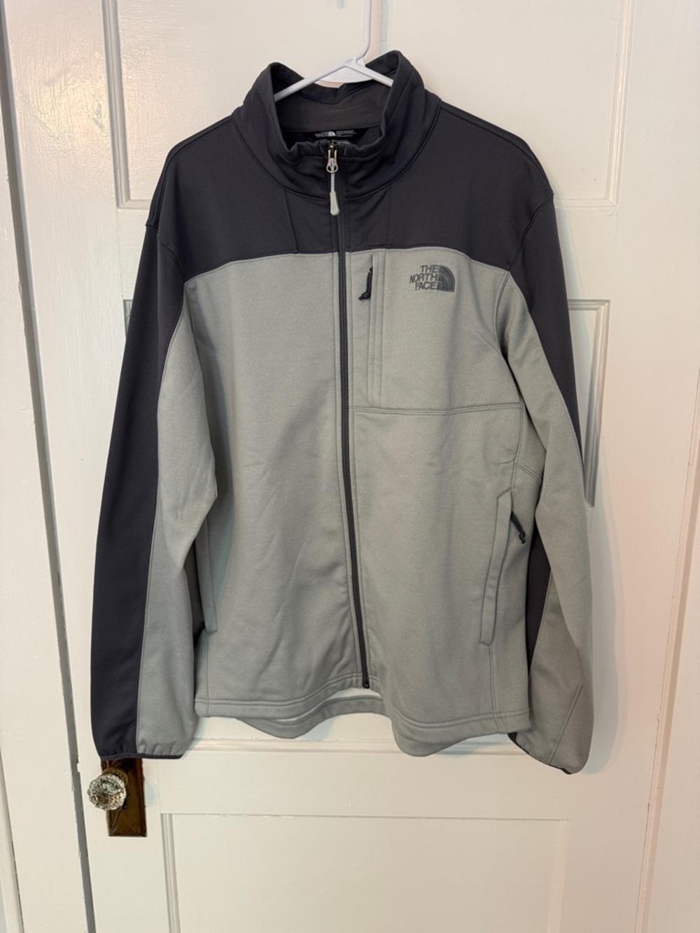 The North Face Men’s Gray and Black Softshell Jacket